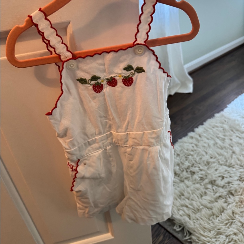 Polo by Ralph Lauren White Romper with Red Accents